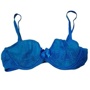 PASSIONATA BRA Lace Underwire 38 C striking blue!